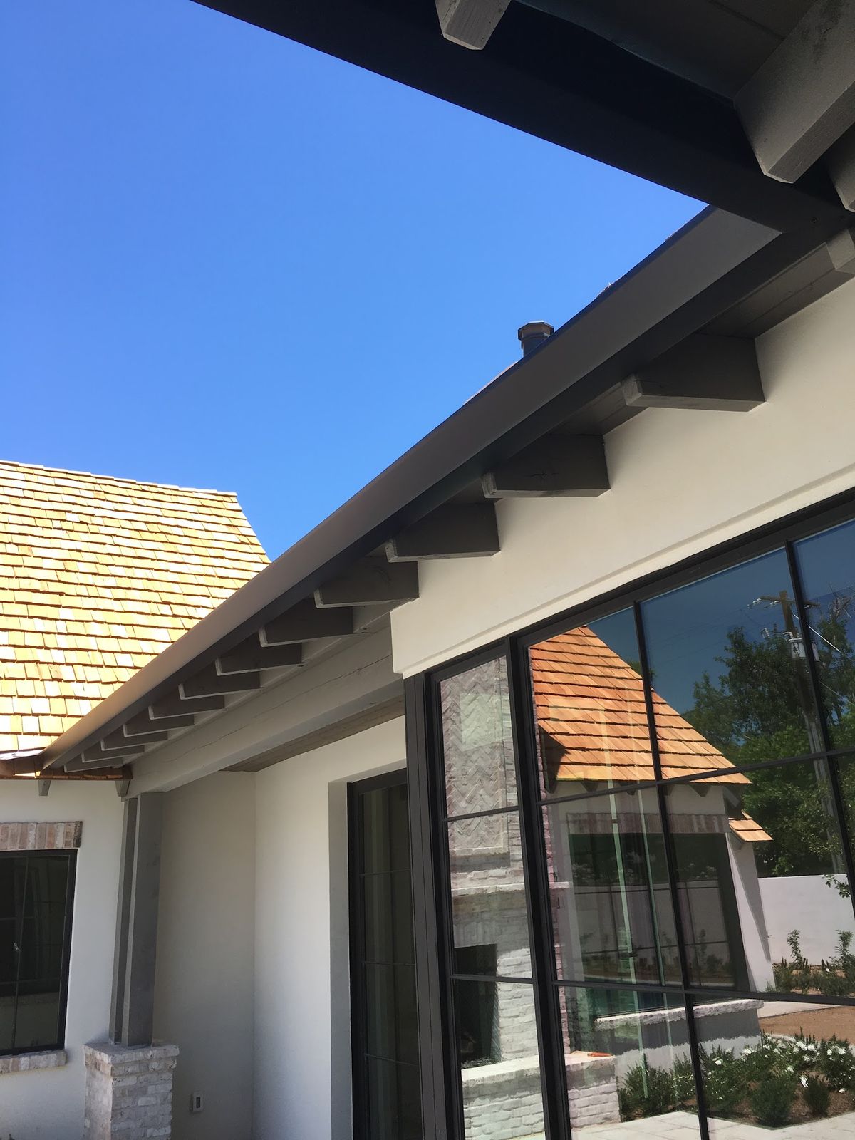 Clean soffit and fascia lines on a modern Las Vegas home
